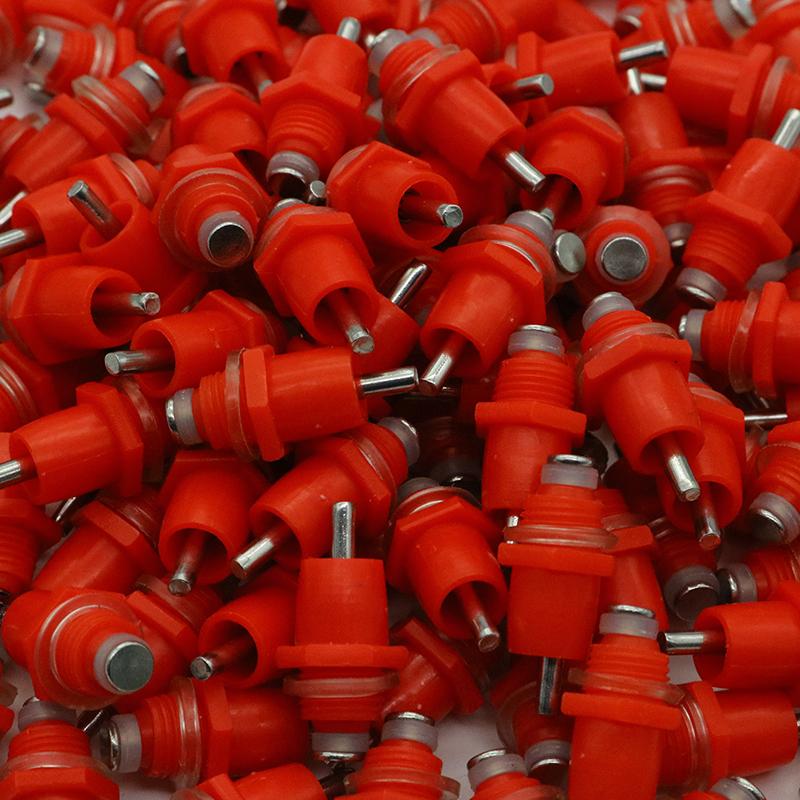 50 Pcs Spring Type Chicken Red Nipples Drinking Chicken With Automatic Water Dispenser Chicken Mouth bird Drinking Water