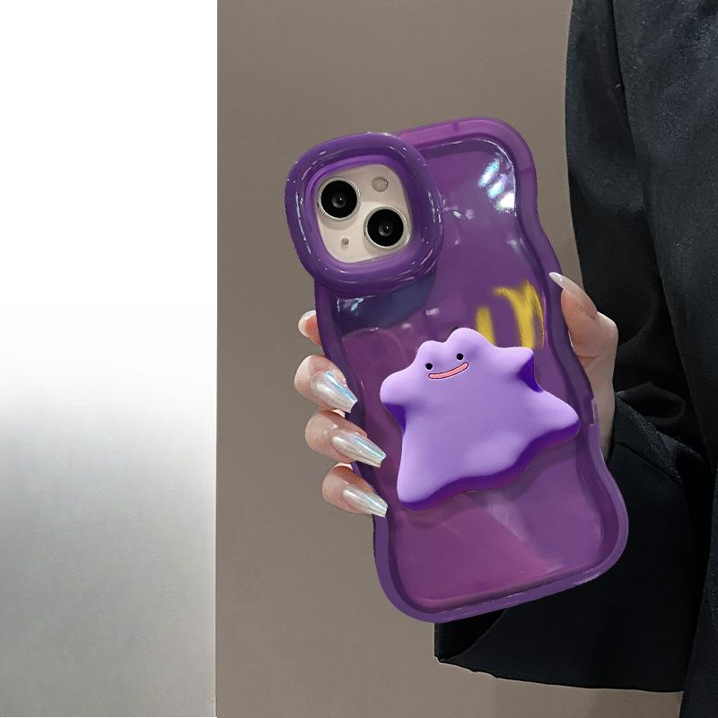 

Фигурка Монстра Кроссбоди Шнурок Подходит для Чехлов для Телефона Apple 15, Huawei Mate60 Прозрачная Двойная Подставка 14promax Redmi K40/K40 Pro