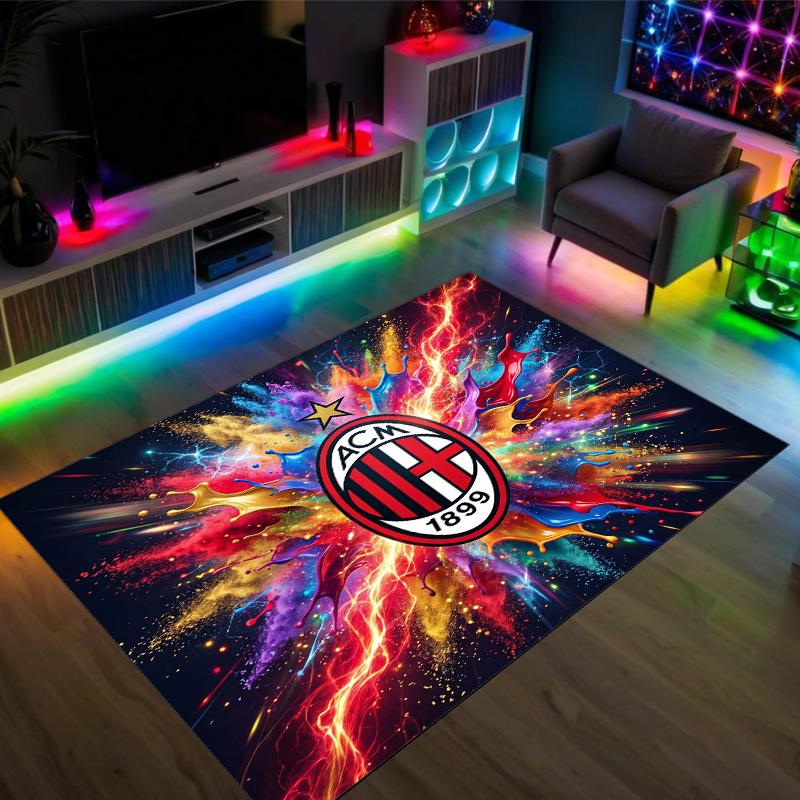 AC Milan Design Crystal Velvet Carpet Cozy Non?Slip Printed Rug For Bedroom Living Room Entrance