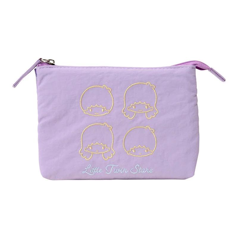 Sanrio Little Twin Stars 3-Pocket Pouch ( face ) Japan NEW Sanrio characters