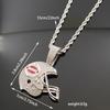 New hip-hop full diamond trend bouncing football helmet pendant with 5mm twist chain necklace