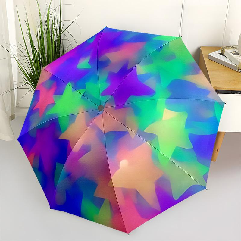 1pc Starburst Automatic Opening/Closing Umbrella with Operation & Windproof Canopy yy260311045