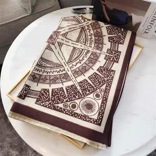 Winter Women's Scarf Luxury Design Double Sided Cashmere Feel Scarf Warm Scarf Shawl