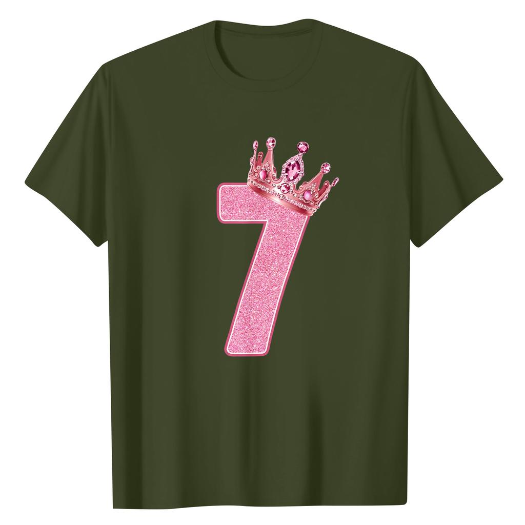 Ladies' Digital Printed Casual Round Neck Short Sleeved Top