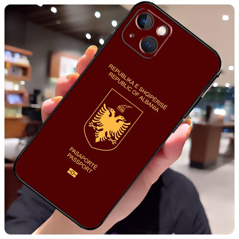 Albania Flag Eagle Case For iPhone 13 Pro Max 16 15 11 12 14 17 Pro Max mini 15 16 Plus 16e 17 Air Phone Cover