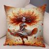 Double Print Cute Cartoon Explosive Hairstyle Cushion Cover Pillowcase Decor for Sofa Home  Super Soft Plush Pillow Case