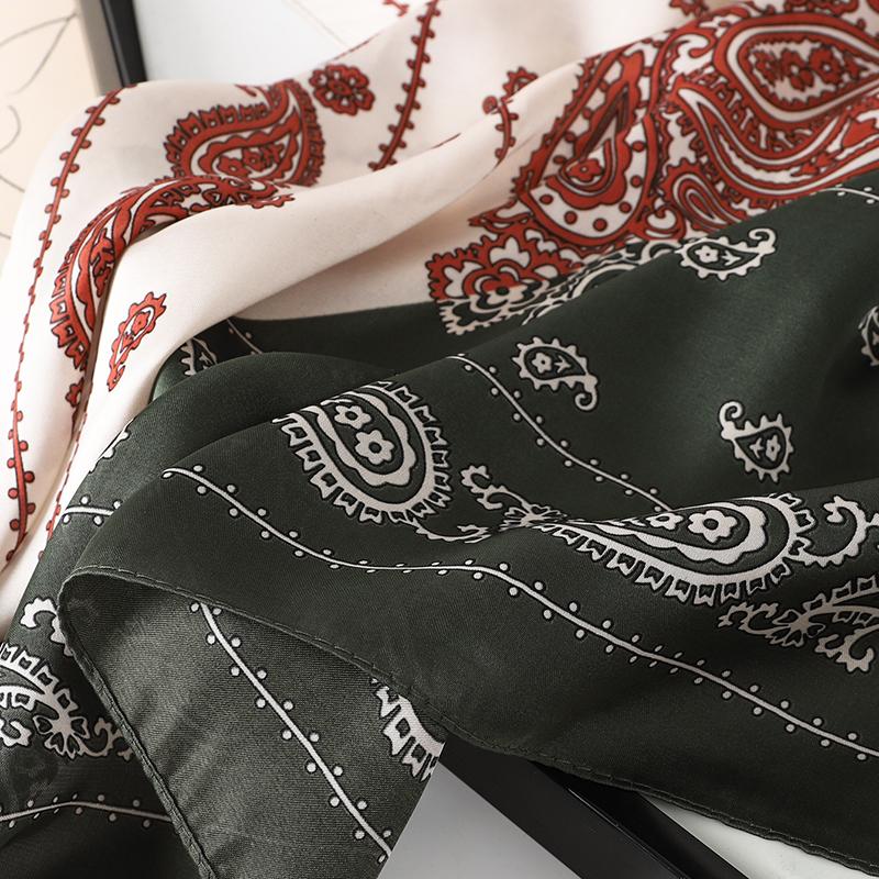 70*70cm Luxury Design Horse Print Silk Square Scarf Women Soft Satin Hairband Neckerchief Office Hijab Headband Foulard