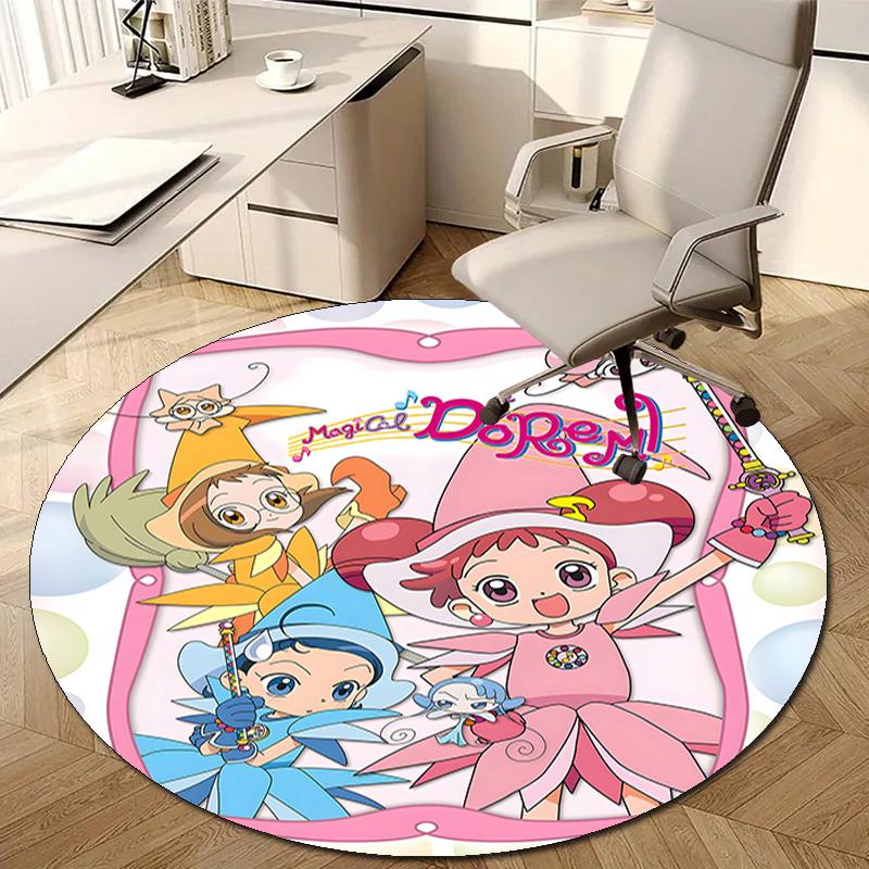 1pc DoReMi2 Design Printed Area Round Carpet for Bedroom Living Room Home Decor Rugs Mat Non Slip Mat Rug for Bedside