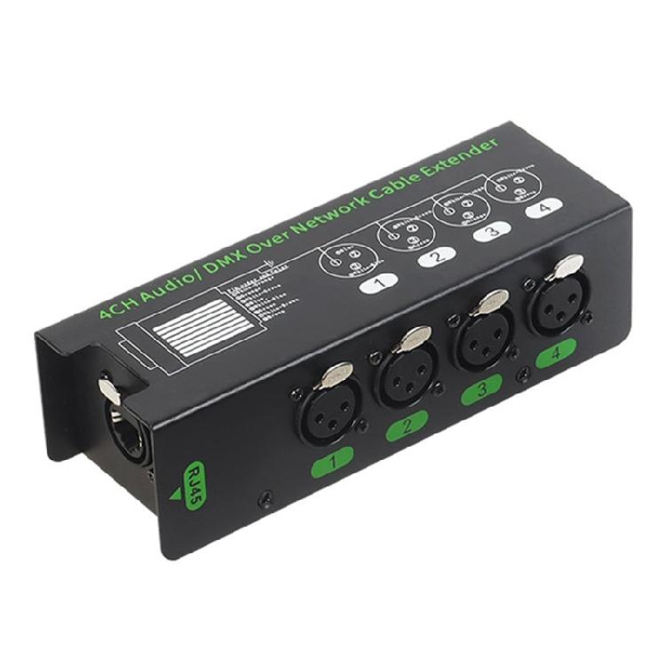 

4Channel DMX512 RJ45 Ethercon Signal Extender RJ45 Ethercon Cable Adapter Box for Studio Recording