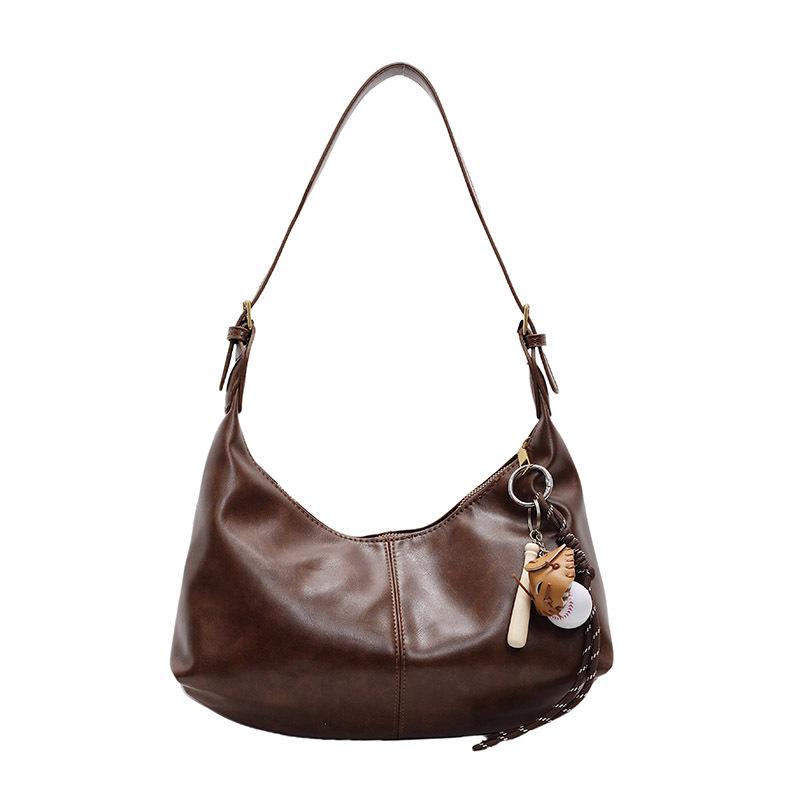 Retro Bag Women's Large-capacity New Autumn and Winter Leisure Niche Design Shoulder Messenger Bag Commuter Dumpling Bag