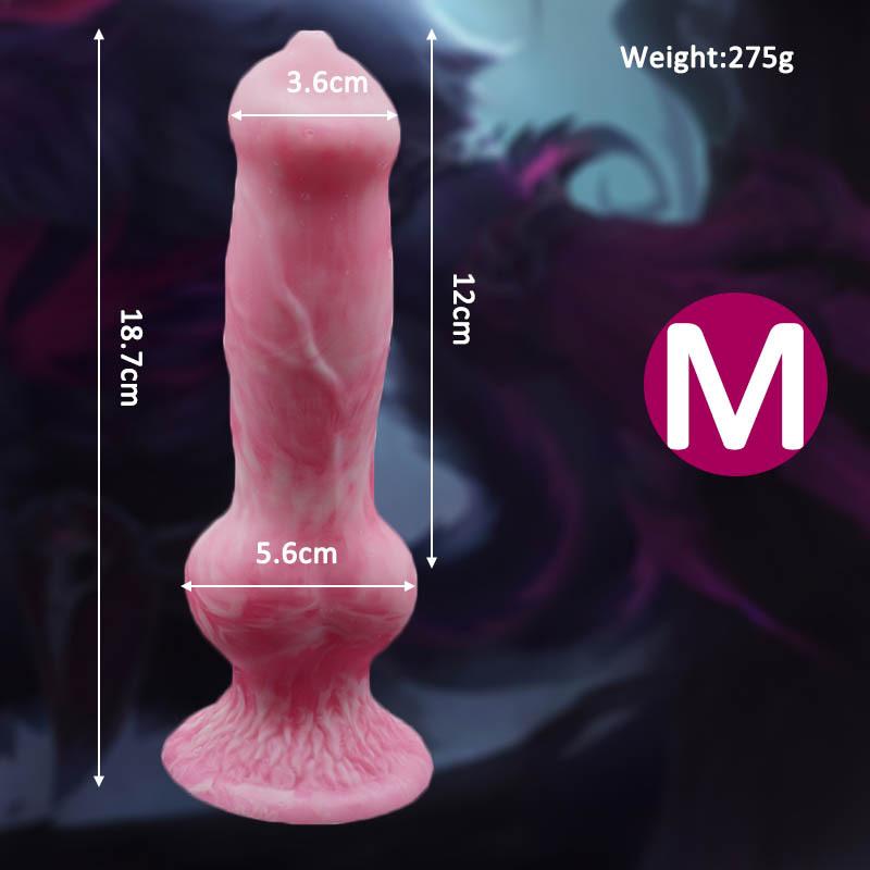 12.99in Super Huge Dog Knot Dildo Soft Silicone Colorful Adult Sex Toys 5Sizes For Women Vaginal Massager Anal Dilator Women Gay