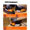 TS-SD2 Mouse Detail Sander With 12Pcs Sandpapers Drywall Sander Efficient Dust Collection System Power Tools 230W