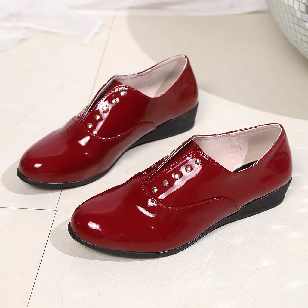 Damen Sneaker Atmungsaktiv Runde Zehenpartie Trendige Sneaker Damen Neue Lackleder Schuhe Mode Hochzeitsschuhe Damen Zapatos De Mujer