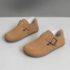 [Customized] ZY8583 new board shoes 2025 spring and autumn season belt buckle versatile suede women's shoes casual thin sole resistance
