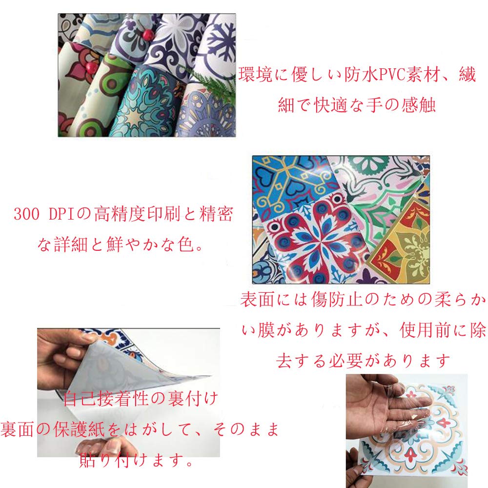 Dekori Wallpaper and Tile Set of Stylish Wall Mosaic Tile Made of and Easy Repair Suitable for DIY Wallpaper Decoration x Set of Stickers, 20,