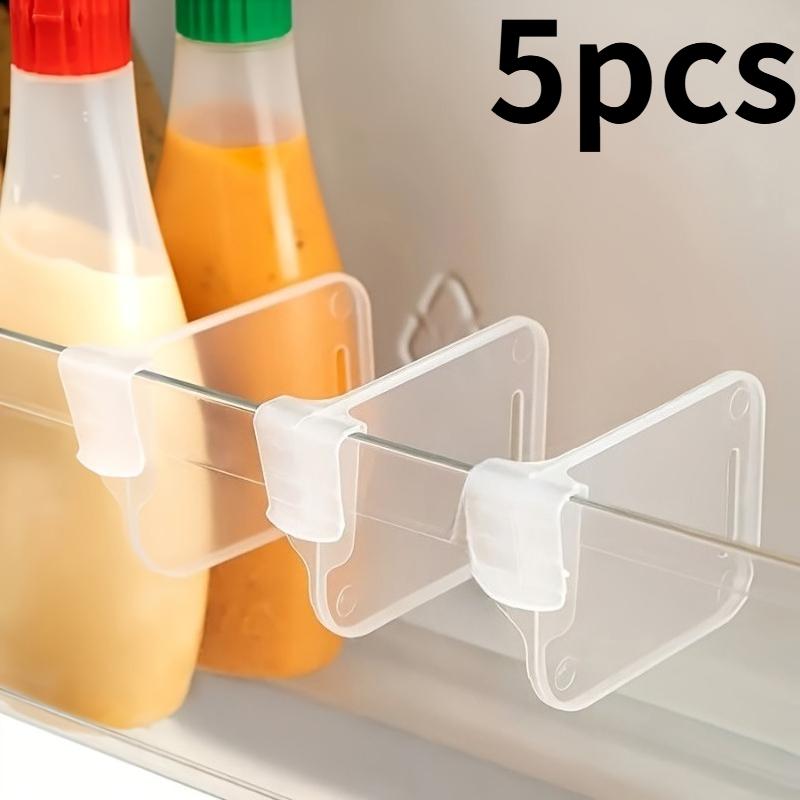 

5/10pcs Adjustable Refrigerator Dividers - Multifunctional Clip-On Storage Organizers for Fridge Organization, Shelf Dividers