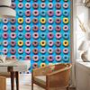 Colorful Donuts Wallpaper In Turquoise and Blue for Living Room and Bedroom 50x1000