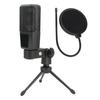 Condenser Microphone Noise Reduction Professional Condenser Mic with Tripod Stand for Live Streaming Podcasting