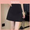 Street Style Black High Waist Mini Skirt With Zipper For Summer Fashion Girls