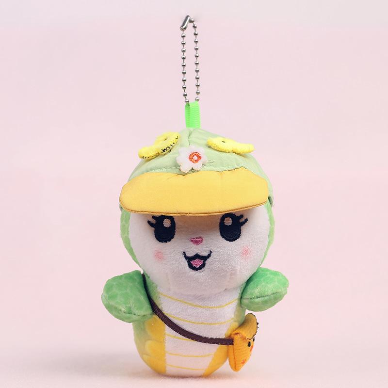 

Милая непослушная змея плюшевая игрушка рюкзак пара подарок брелок сумка подвесное украшение кукла-талисман зодиака 11cm