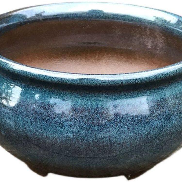 Stor Handgjord Keramik Kruka för Suckulenter och Grönska, Andningsbar Lerkruka i Lila Lera