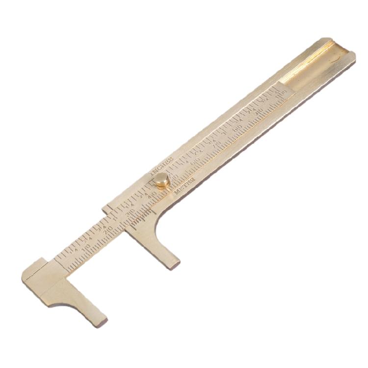 Set Of 2 Hand Brass Vernier Calipers with Clear Double  Scale Display Rustproof Measuring Tool for Small Item Measurement