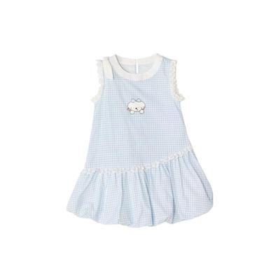 Deesha Girls' Summer 2026 Gingham Bubble Dress
