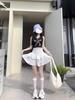 White Pleated High Waist A-Line Mini Skirt for Women - Summer Petite Slimming Design