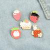 Strawberry Series Enamel Pins Love Ice Cream Cat Coffee Planet Wizard Glasses Magic Book Alloy Brooch Badge Punk Jewelry