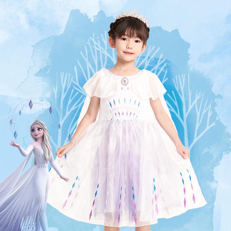 Disney Girls  2026 Summer Breathable Princess Dress 120 CM