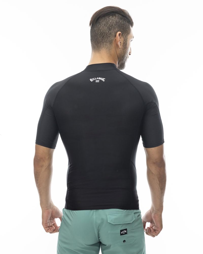 

High neck short sleeve logo rash guard