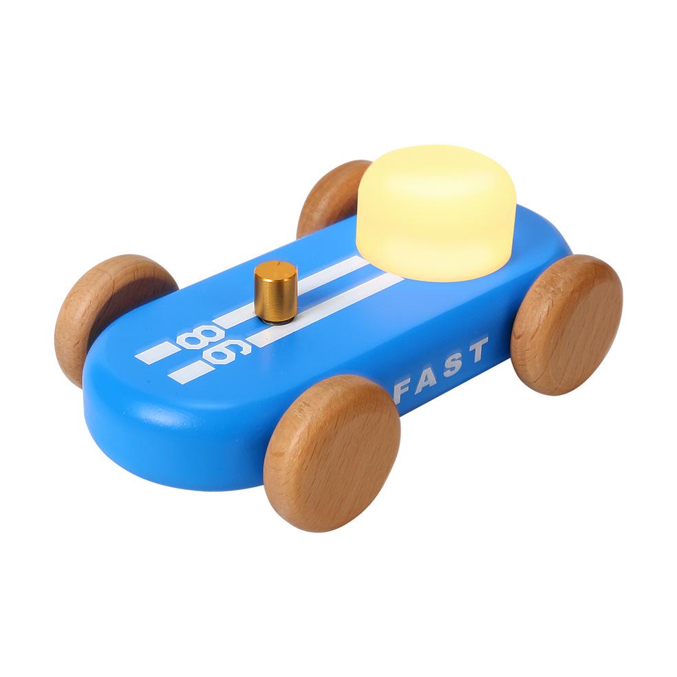 

Красочный Ночник-Гоночный Карт из Массива Дерева: Настольная мультяшная атмосферная лампа