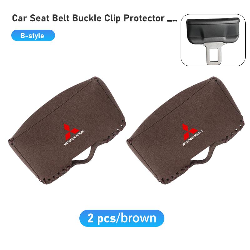 Car Seat Belt Buckle Protective Cover Safety Belt Plug Clip Case Accessories For Mitsubishi Outlander Lancer L200 ASX Pajero