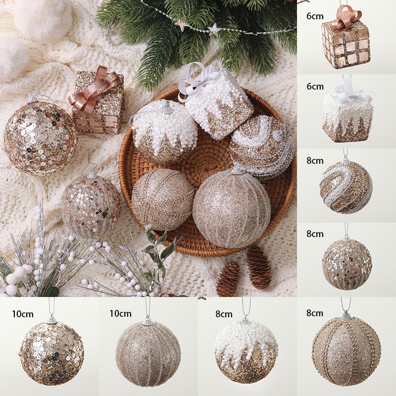 Luminous Christmas Ornaments: Star Tree Topper & Ball Set for Festive Decoration