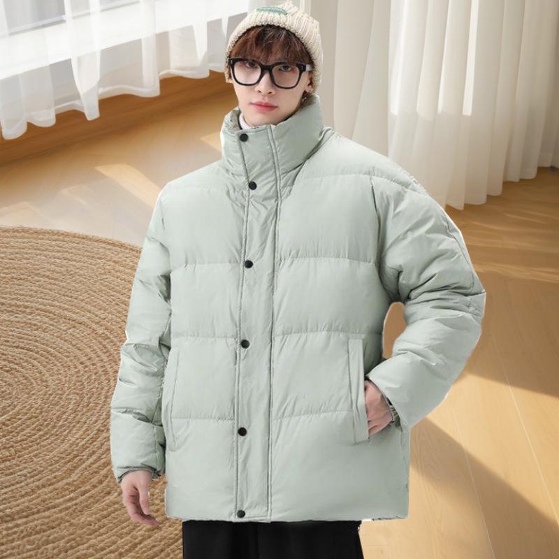 Cross-Border Korean Stand Collar Loose Thickened Couple Down Jacket