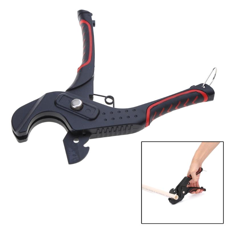 PVC Pipe Cutter Pipe Ratcheting Hose Cutter Scissor with Aluminum-Alloy Handle Interchangeable Blade Pipe Cutting Tool