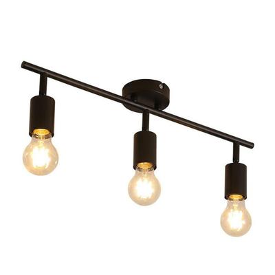 Ceiling Light - NETTLIFE - 3-bulb Ceiling Light - Black - E27 - 350° Adjustable