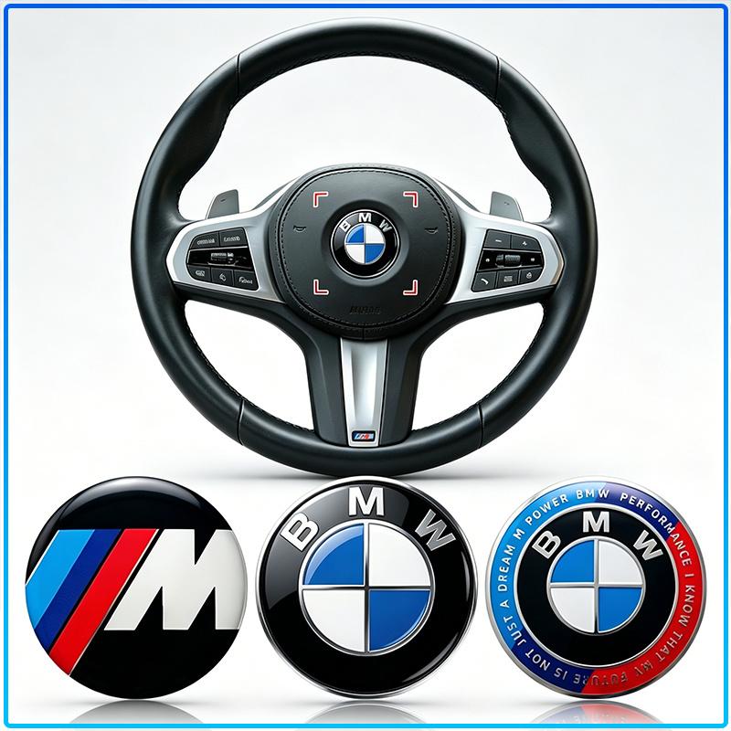 1Pcs Car Steering Wheel Sticker Emblem Decal Badge Decoration Accessorie For BMW M Performance 1 3 5 7 E61 E70 E71 E87 E90 E91 E92 E93 E97 F01 F02 F10