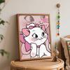 Disney Marie Cat Oil Art Painting Kit Home Wall Decor Handmade Gift for Lovely Pink Theme Style Aesthetic Bedroom Art Decoration Craft