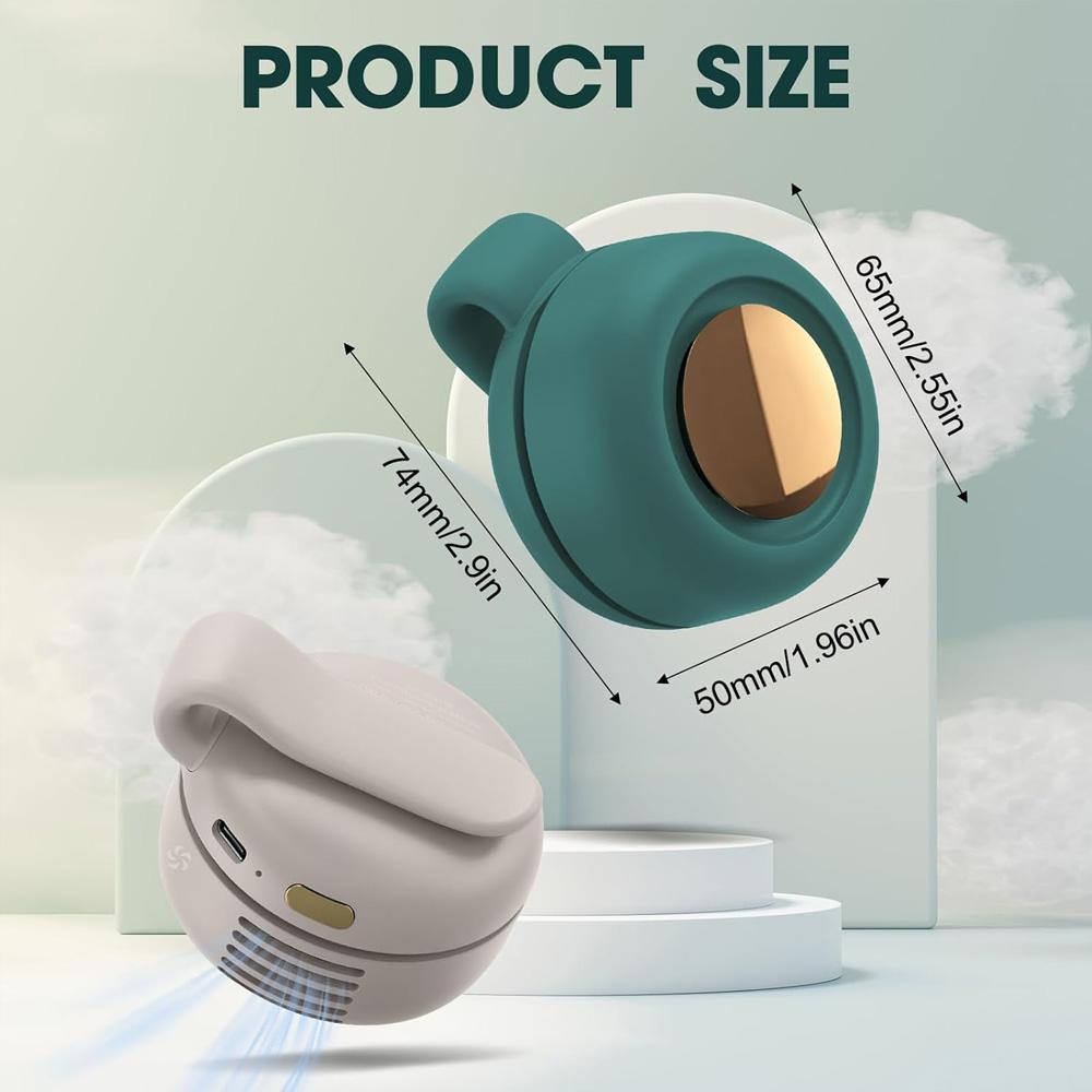 Portable Fan Mini Handheld Rechargeable Bladeless Electric Fan Clip Waist Fan Suitable for Outdoor Ventilation Desktop Small Fan