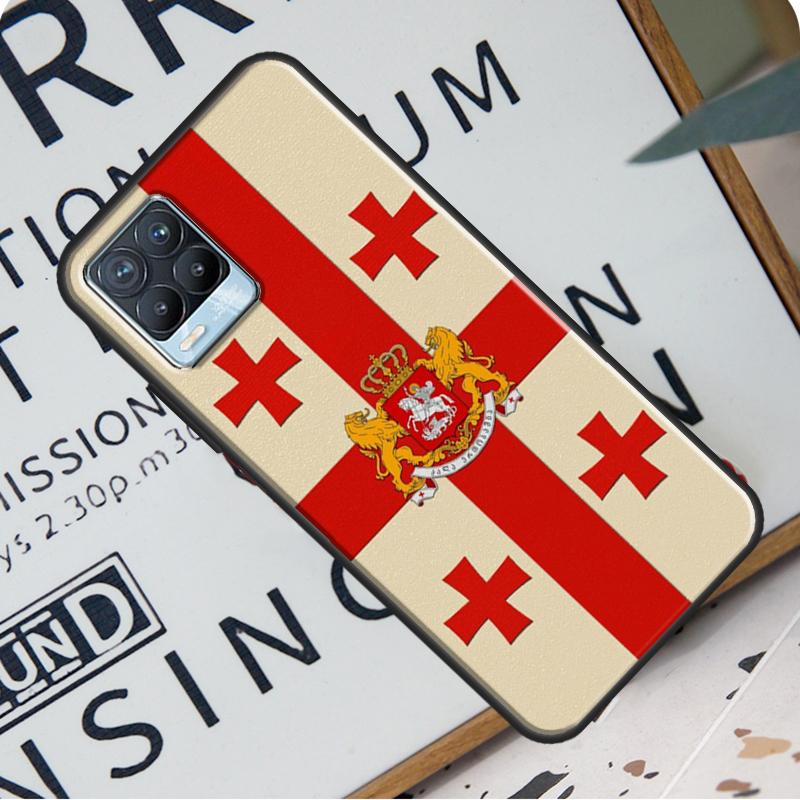 Georgia Flag Back Case For Realme 8i 8 Pro GT Neo 2 Master C15 C21 Coque For OnePlus 8T 9R Nord2 9 Pro