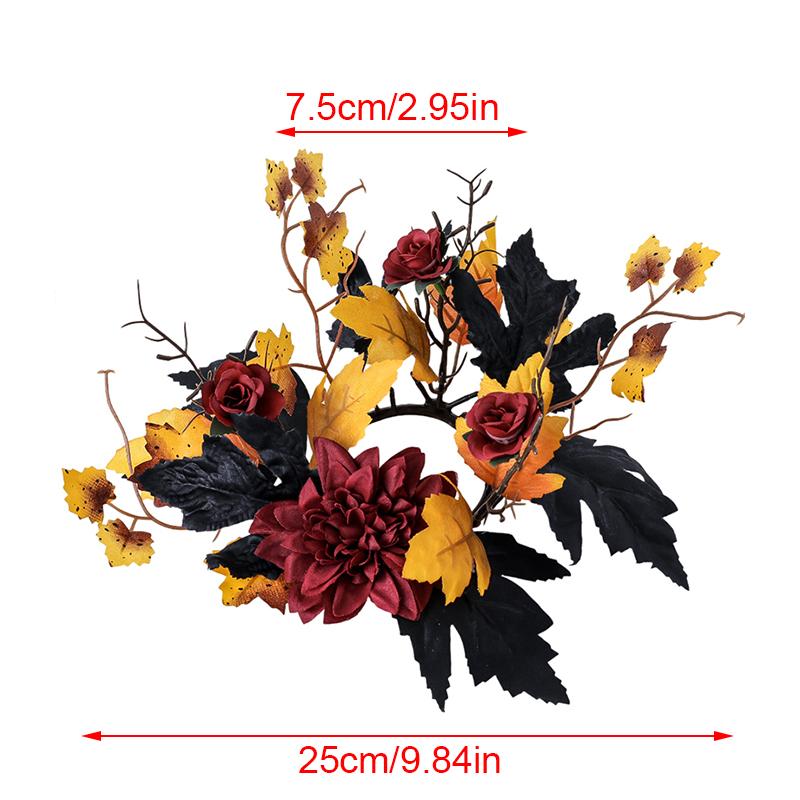 1PC Lightweight Wreath Halloween Decorations Mini Wreaths for Spooky Party Multiple Options Available