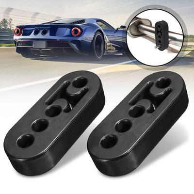 Exhaust Hanger Rubber Insulator Adjustable Easy Installation 4 Holes Universal Car Exhaust Rubber Hanger High-Density Rubber Isolation Insulator