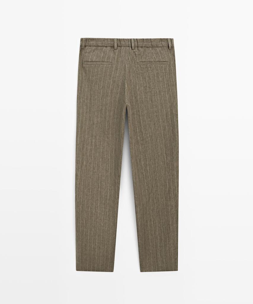Masimodutti Linen Striped Pants