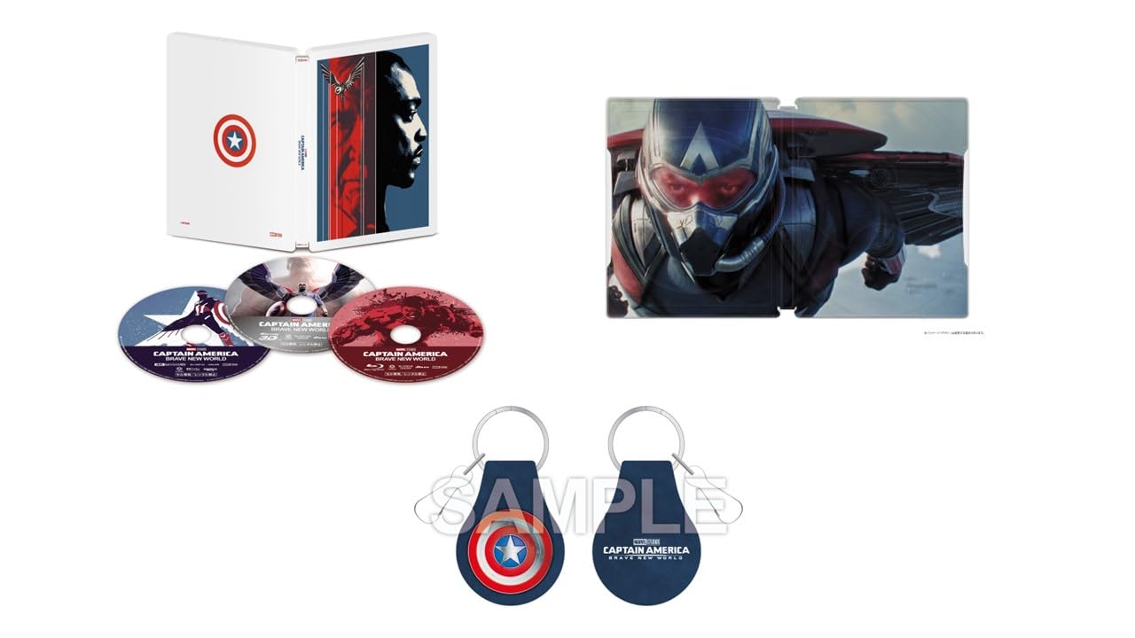 

Капитан Смелый Новый Мир 4K UHD 3D Набор Издание Включает Кожаный Брелок Металлический Коллекционный Америка + + Blu-ray (Ограниченный стилбук) [Блю рей] (с