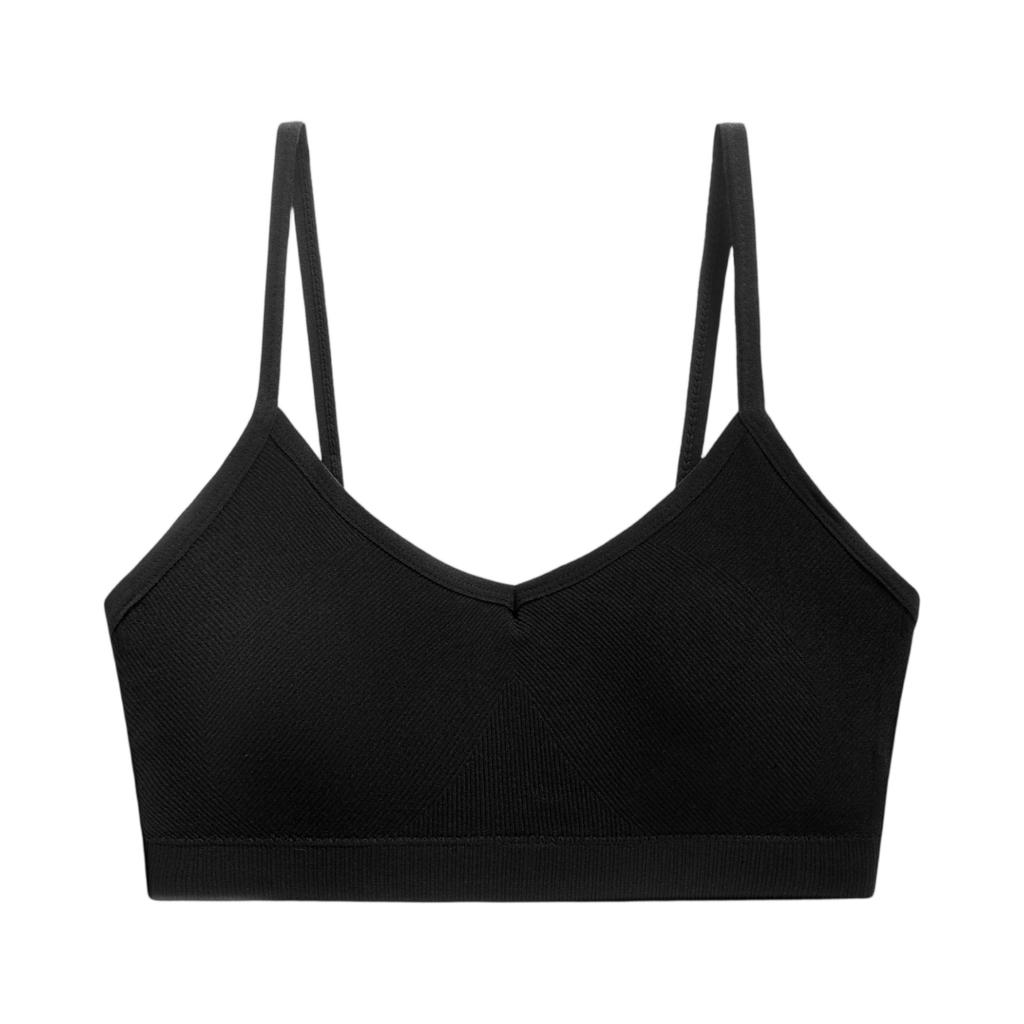 Women's Y Back Sports Bra - Padded Low Impact Spaghetti Thin Strap Workout Yoga Top