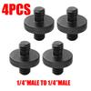 1-6pcs 1/4" Male To 1/4" Male Threaded Tripod Screw Adapter Double Head Stud Mounting Thread Converter for Camera Tripod Mic