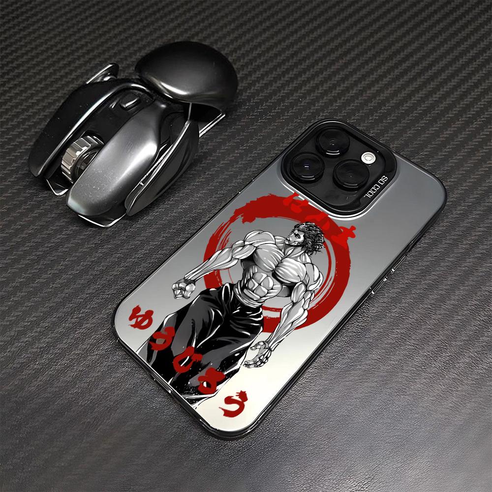 Anime Hanmas Baki Phone Case for Samsung Galaxy A56 A55 A54 A53 A52 A26 A17 A16 A12 A07 A06 4G 5G Silver Hard Cover