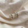 Super flash zircon earrings, high-end sense, exquisite light luxury, niche design, explosive earrings, Dongdaemun, Korea, versatile earrings.