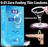 Ultra Thin Condoms Long-lasting For Men Sex Ejaculation Delay Latex Condom Hyaluronic Acid 0.01 Penis Sleeve For Adults Sex Love